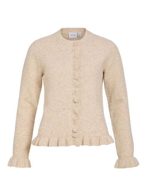 Hovedbilde JACIA CARDIGAN M/FRILL - SAND MELERT