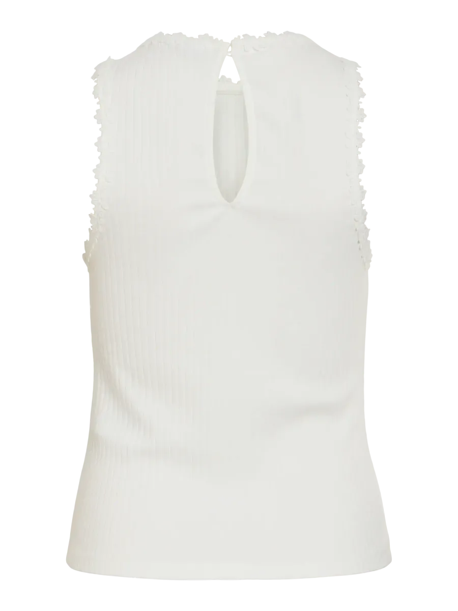BABIA FLOWER TOPP - HVIT