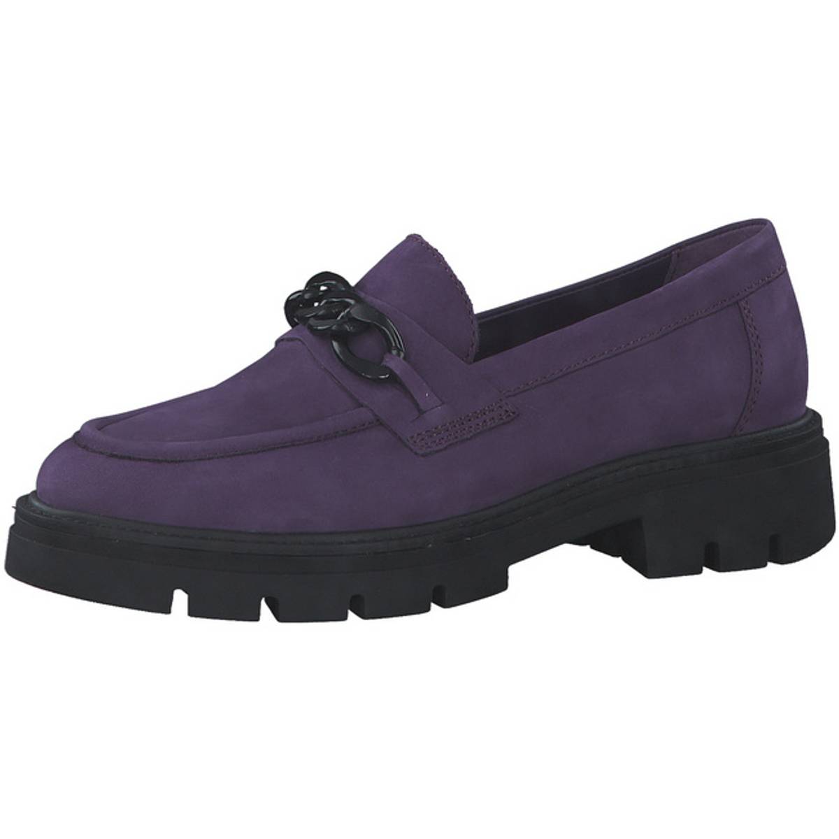 LOAFERS I NUBUCK M/LENKE - PURPLE