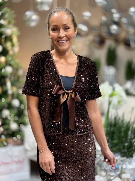 Hovedbilde BELIEVE PALJETT TOPP - BRUN