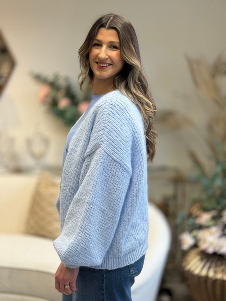 Hovedbilde MAYBE STRIKKET CARDIGAN - LYSBLÅ