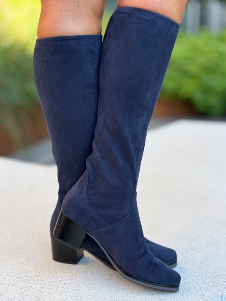 Hovedbilde STØVLETT M/LITEN HÆL STRETCHY SKAFT - NAVY