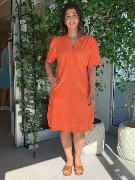 Hovedbilde LANEY KJOLE M/KORT ERM - ORANGE