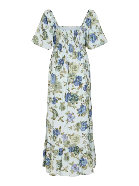 Hovedbilde FLOLA KJOLE - LYS BLÅ M/ FLOWERS