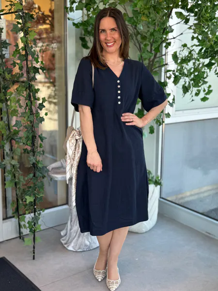Hovedbilde LAVA KJOLE V-HALS - NAVY