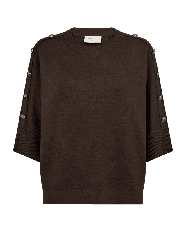 ANI GENSER M/KNAPPER - BRUN