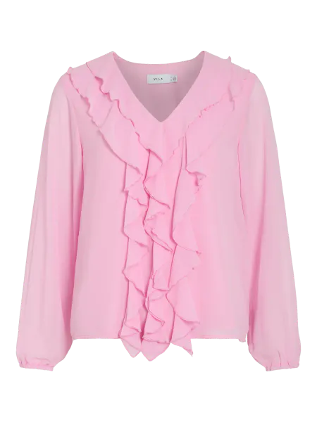 Hovedbilde ANE BLUSE M/VOLANGER - ROSA