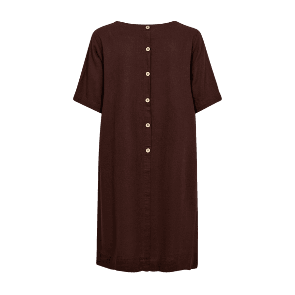 LAVA KJOLE M/KNAPPER BAK - BRUN