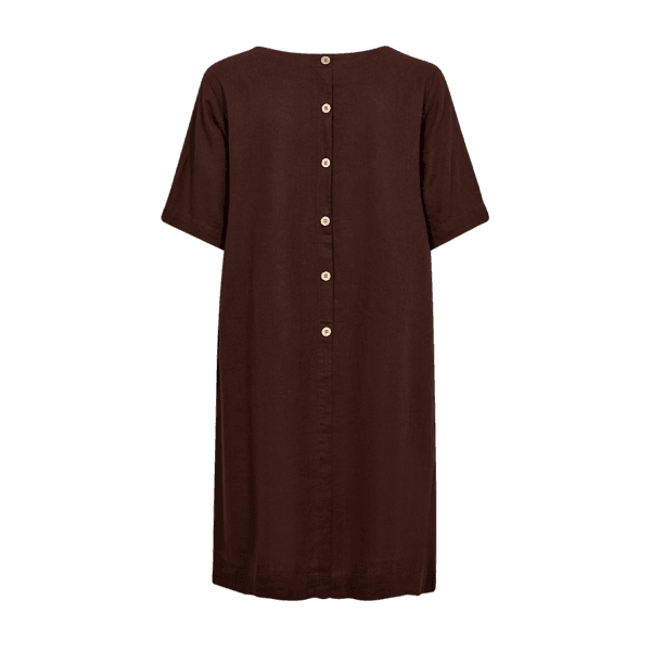 Hovedbilde LAVA KJOLE M/KNAPPER BAK - BRUN