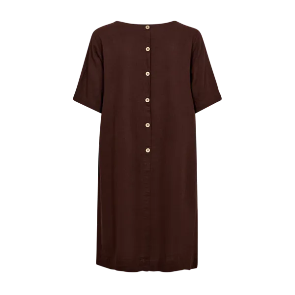Hovedbilde LAVA KJOLE M/KNAPPER BAK - BRUN