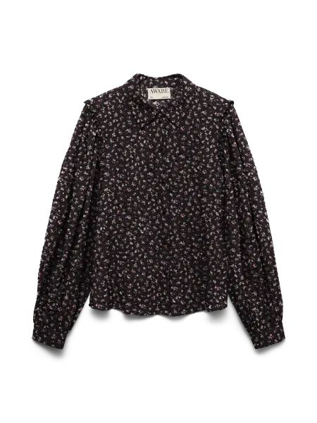 Hovedbilde NOELLE BLUSE M/BLOMSTER - BRUN