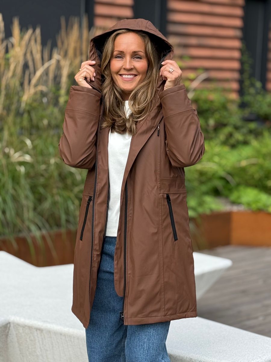 RAIN JAKKE - BRUN