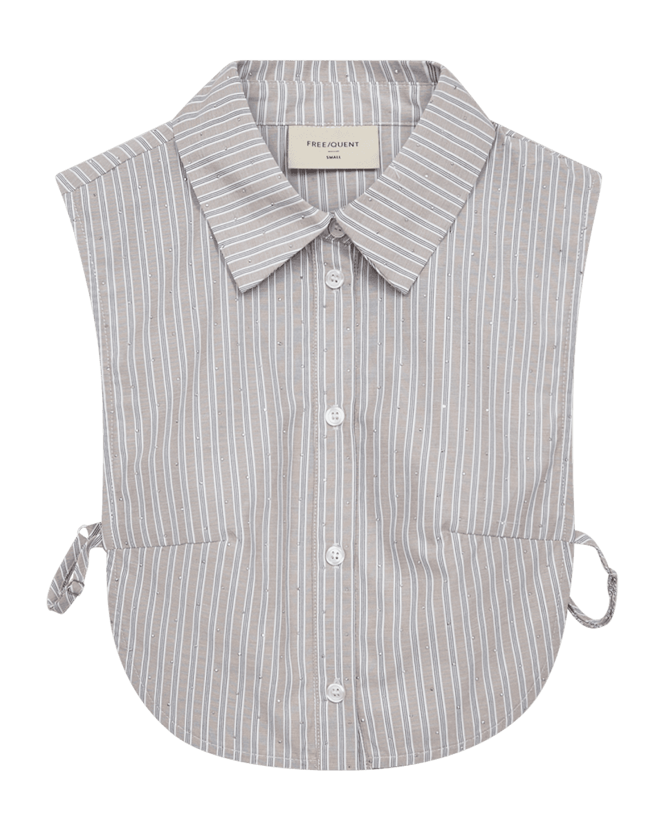 RESA SKJORTEKRAGE - TAUPE / HVIT