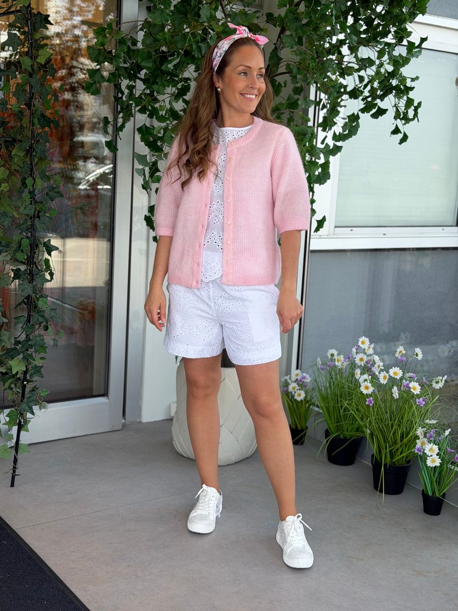 LORY CARDIGAN 2/4 ERM - LYS ROSA MELERT