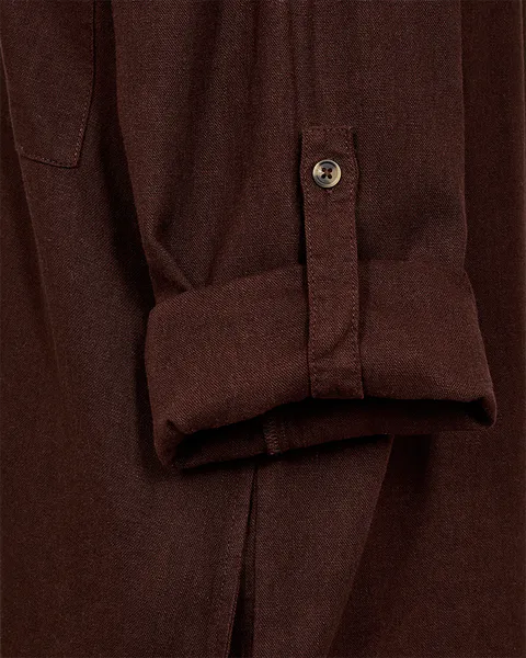 Hovedbilde LAVA LIN/VISCOSE  SKJORTEKJOLE - BRUN