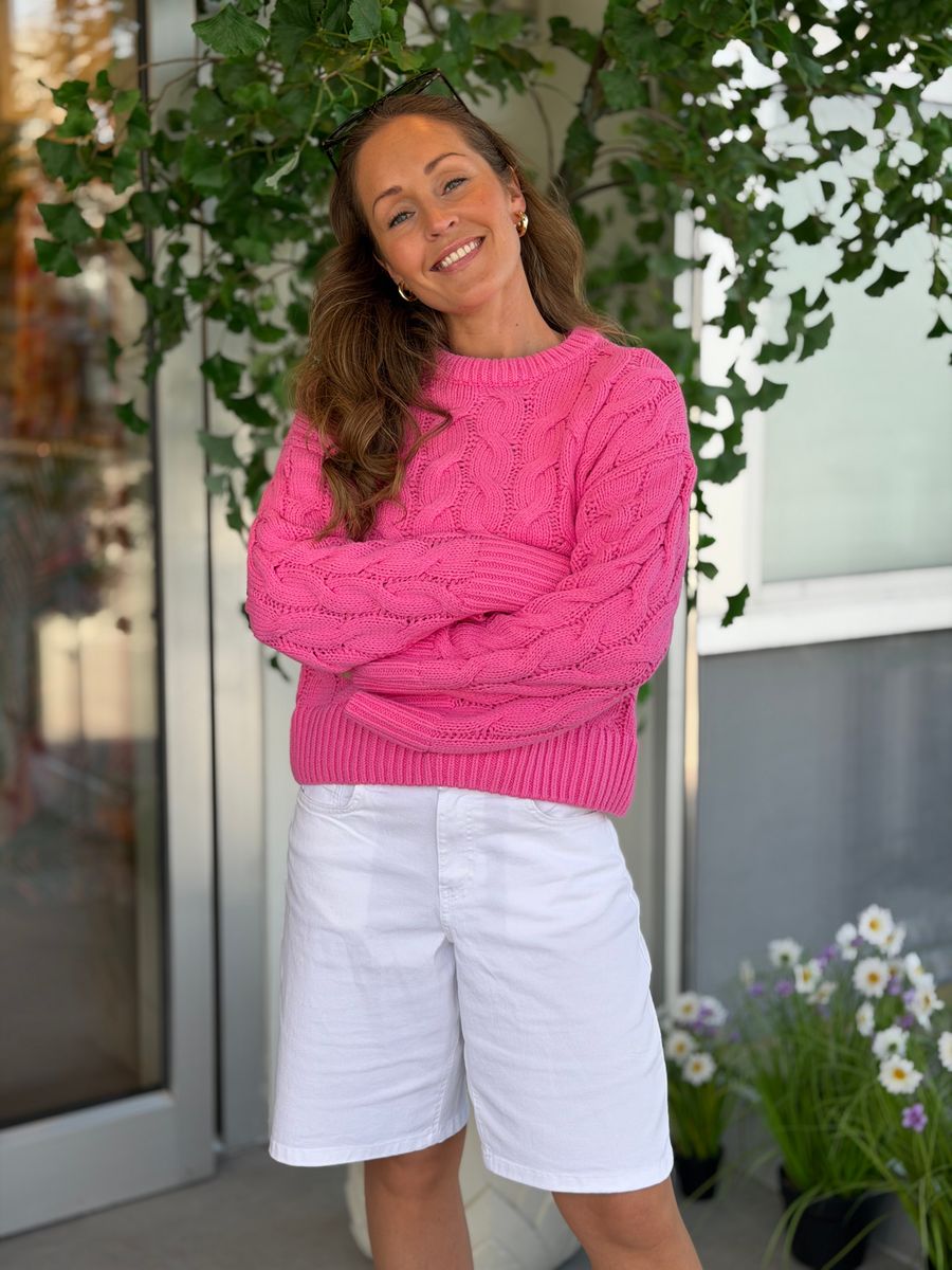SVEA THEA CABEL KNIT - CERISE