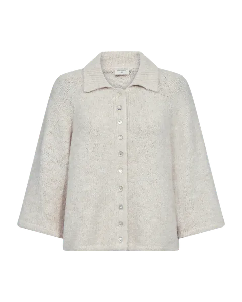 Hovedbilde GRSLULU CARDIGAN - CREAM MELERT