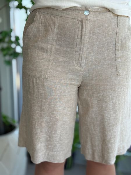 Hovedbilde LAVA LIN/VISCOSE CULOTTE SHORTS - SAND MELERT