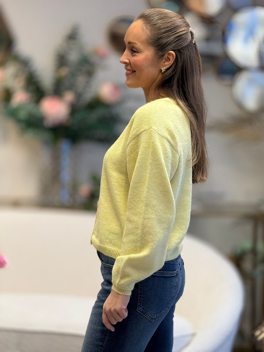 HOPE CARDIGAN - LYS GUL MELERT