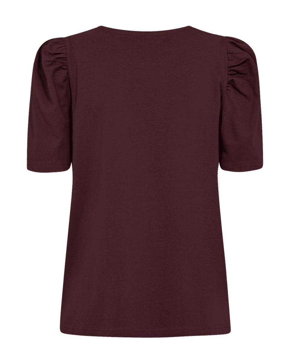 FENJA T-SHIRT M/PUFFERM - PLOMME