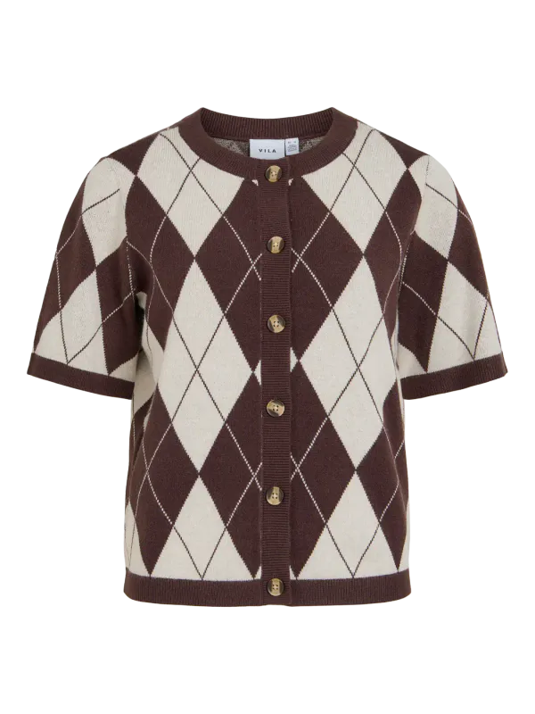 TIF ARGYLE CARDIGAN - BRUN/SAND
