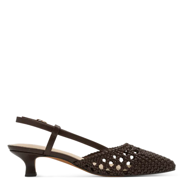 Hovedbilde PUMPS FLETTET M/SLINGBACK - BRUN