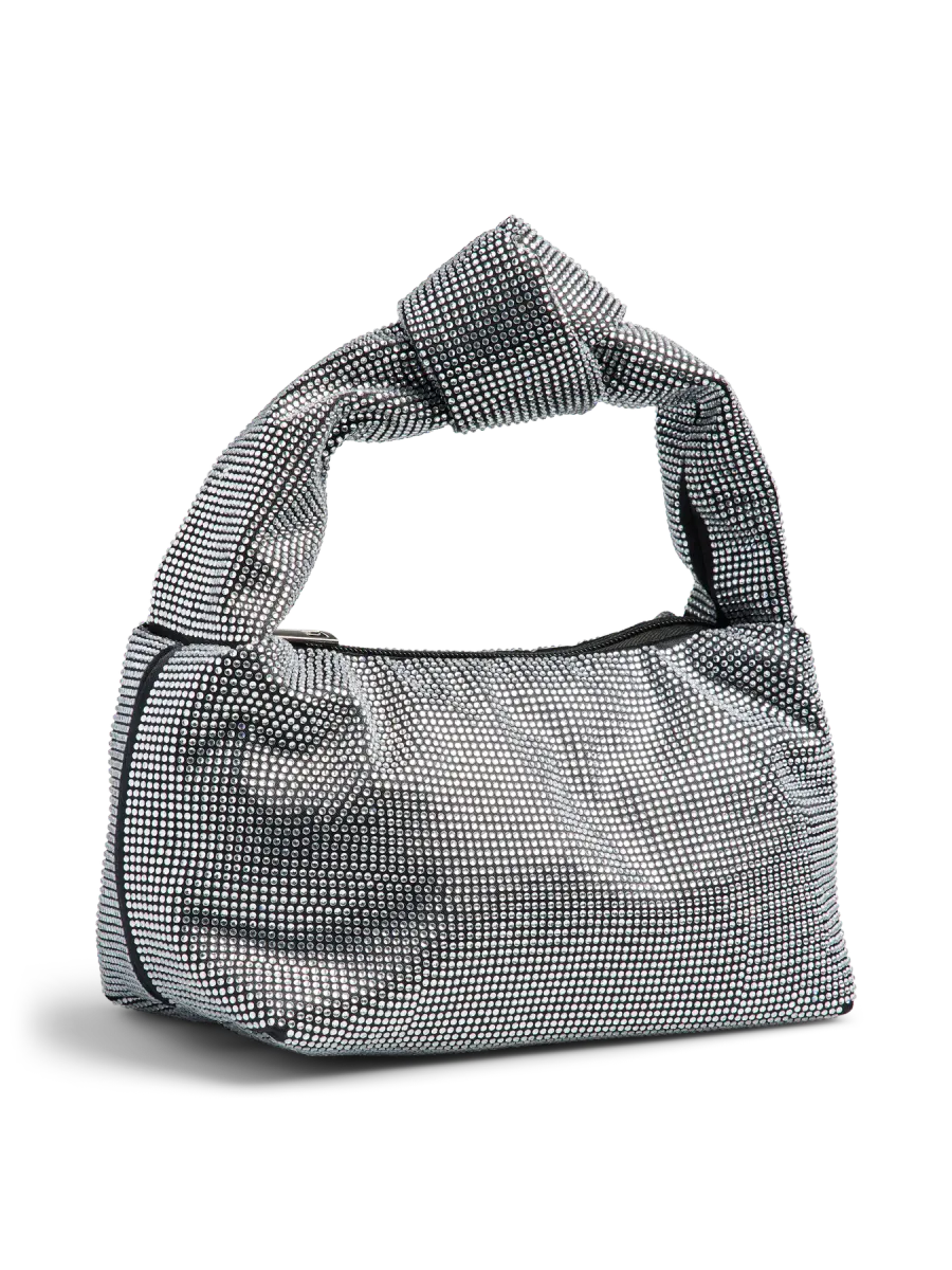 MINDY GLITTER VESKE - SØLV