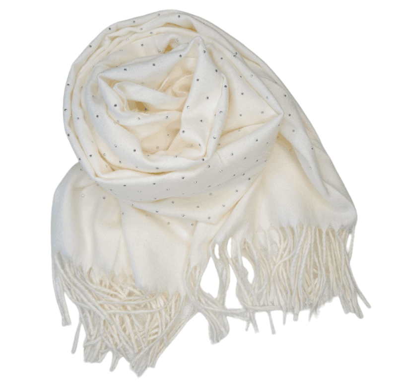 SKJERF M/STRASS - OFF WHITE
