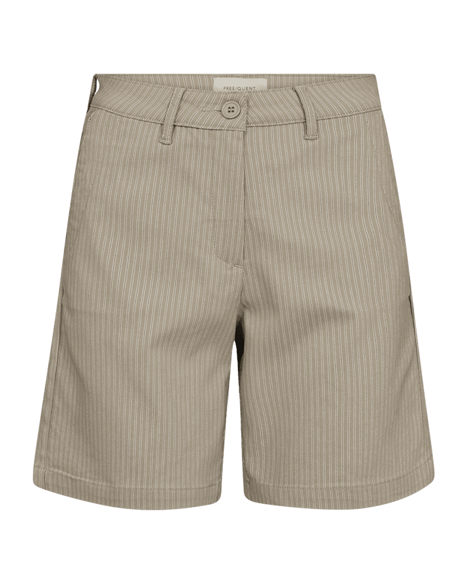 REX SHORTS SMALSTRIPET - CAMEL/OFFWHITE