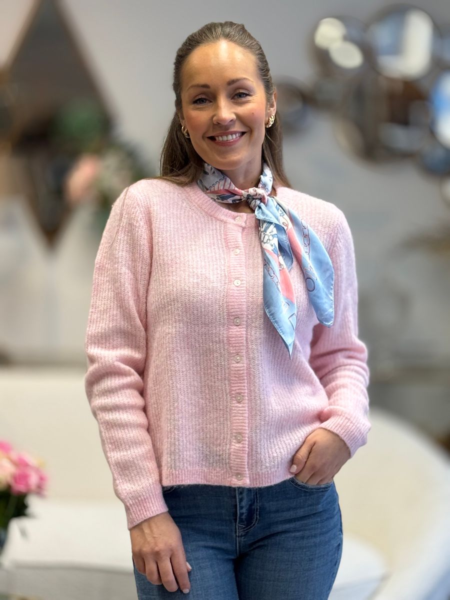 SKJERF SILKELOOK LENKE - LYSBLÅ/ROSA