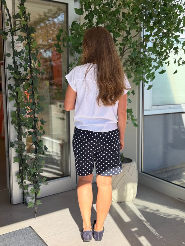 LAVISCO SHORTS M/DOTS - NAVY/HVIT