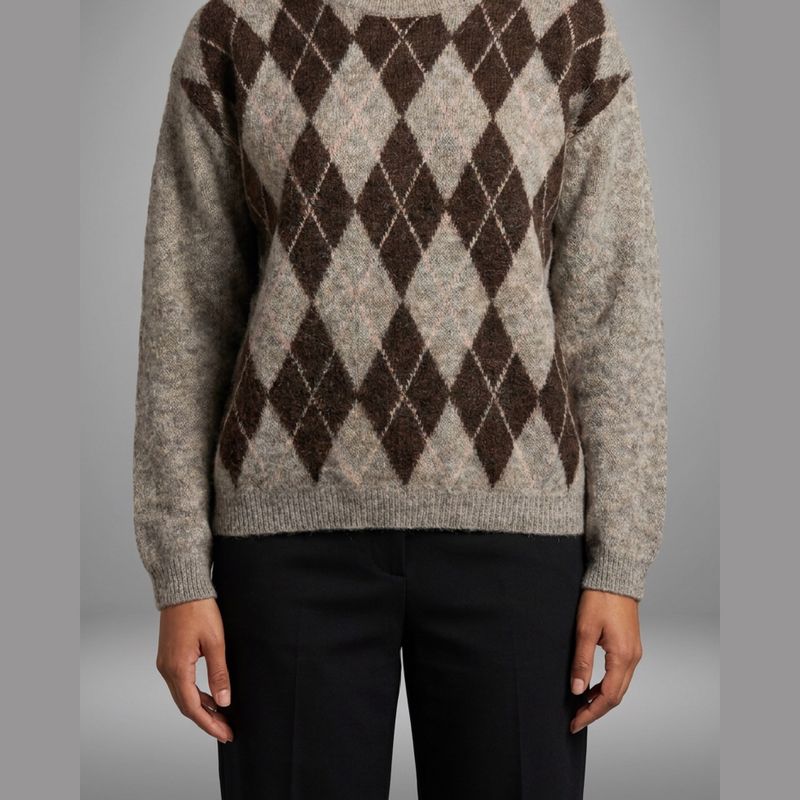HARLEKIN GENSER M/ LANG ERM - SAND/BRUN