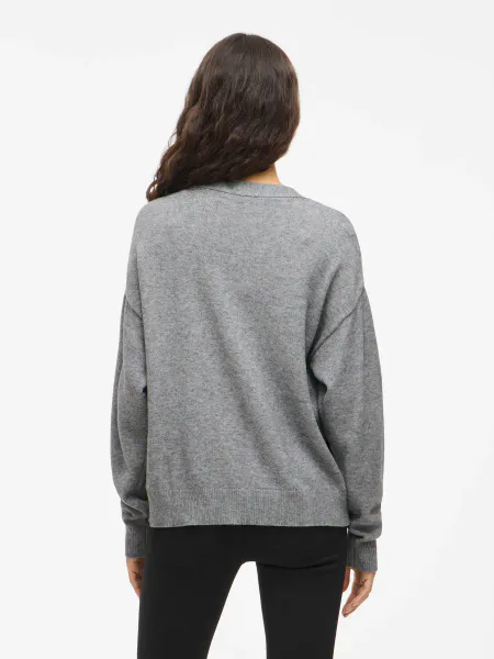 Hovedbilde VIRIL CARDIGAN M/KNAPPER - GRÅ MELERT