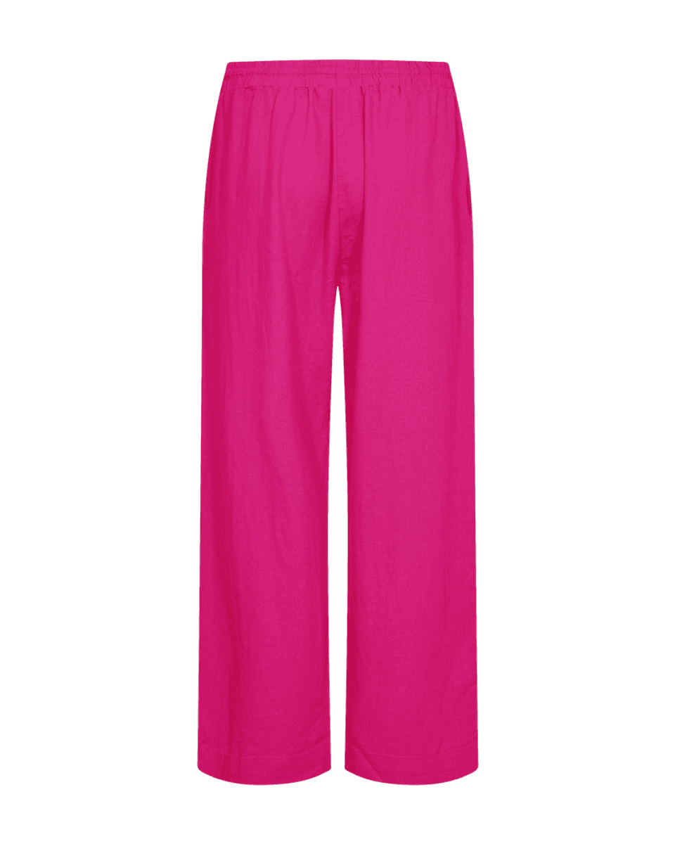LAVA LIN/VISCOSE BUKSE ANKEL - FUCHSIA 