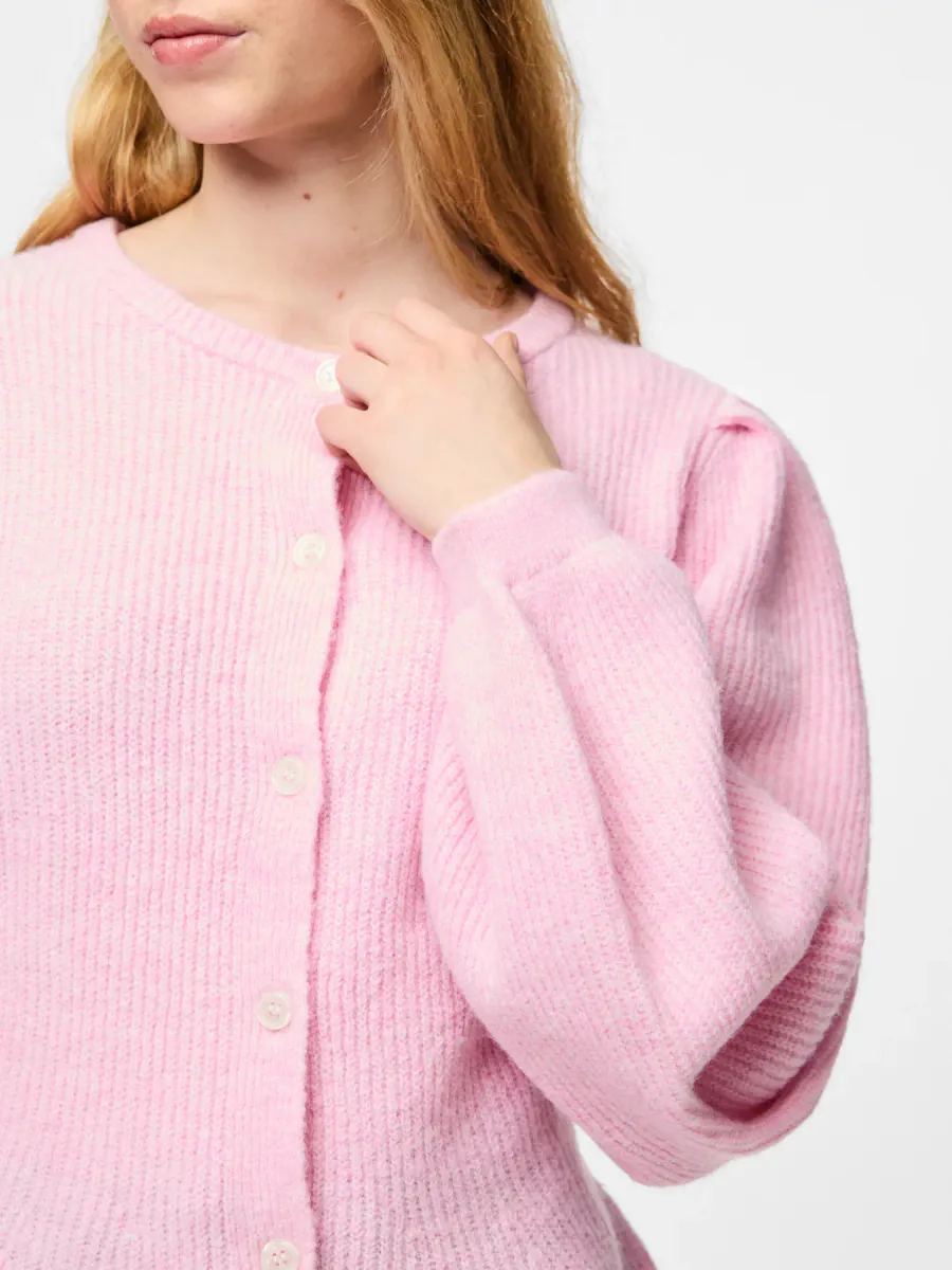 SILLY CARDIGAN M/PUFFERM - ROSA