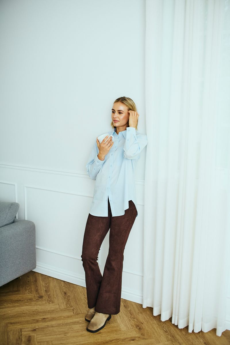 LEXIE SEMSKET BUKSE FLARE - BRUN