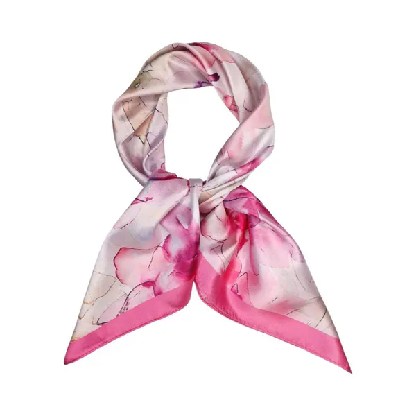 Hovedbilde SKJERF SILKELOOK BIG FLOWERS - CERISE / ROSA