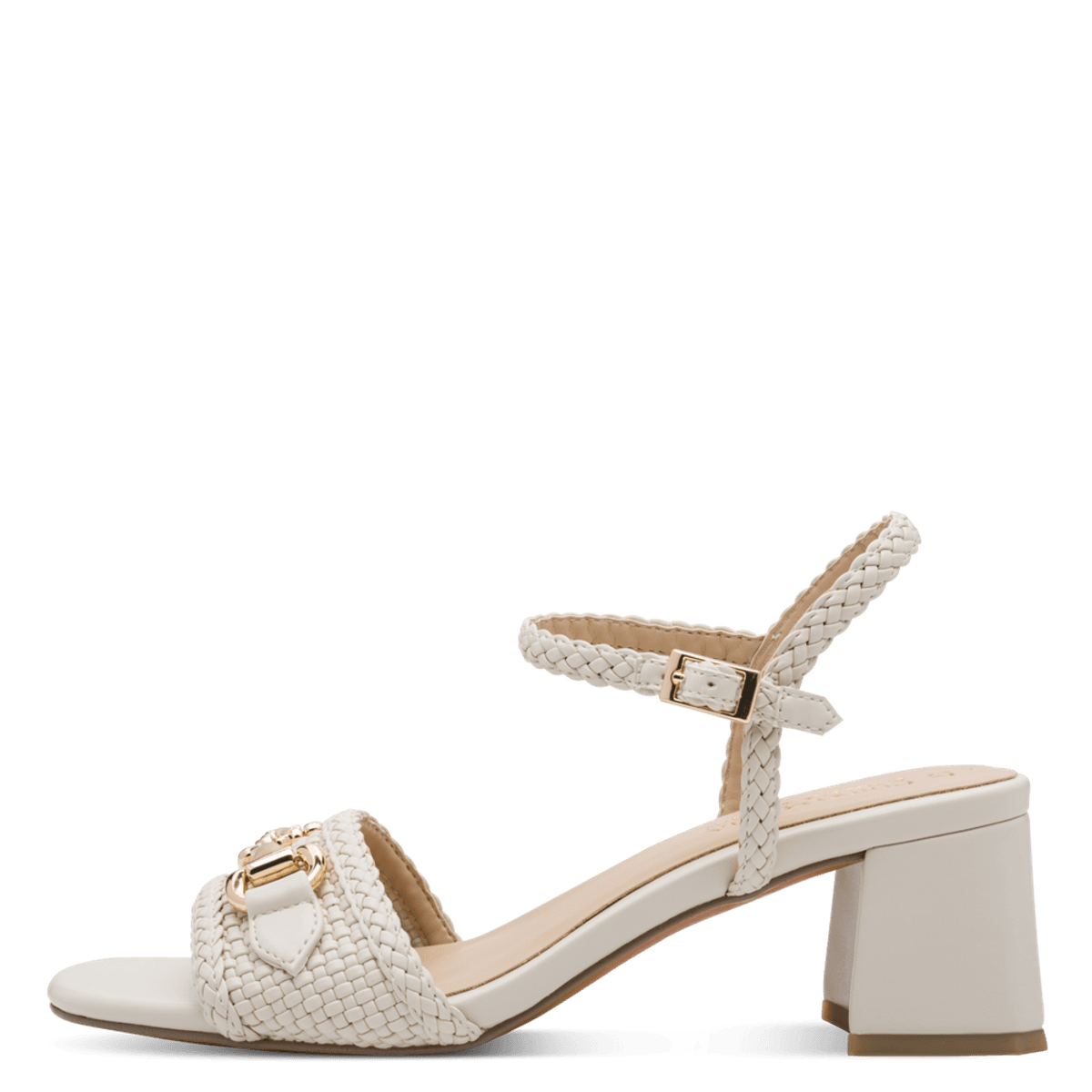 SANDALETT FLETTET M/ HÆL - CREAM