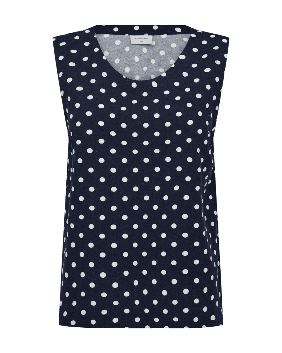 LAVISCO TOPP M/DOTS - NAVY/HVIT
