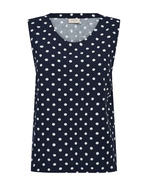Hovedbilde LAVISCO TOPP M/DOTS - NAVY/HVIT