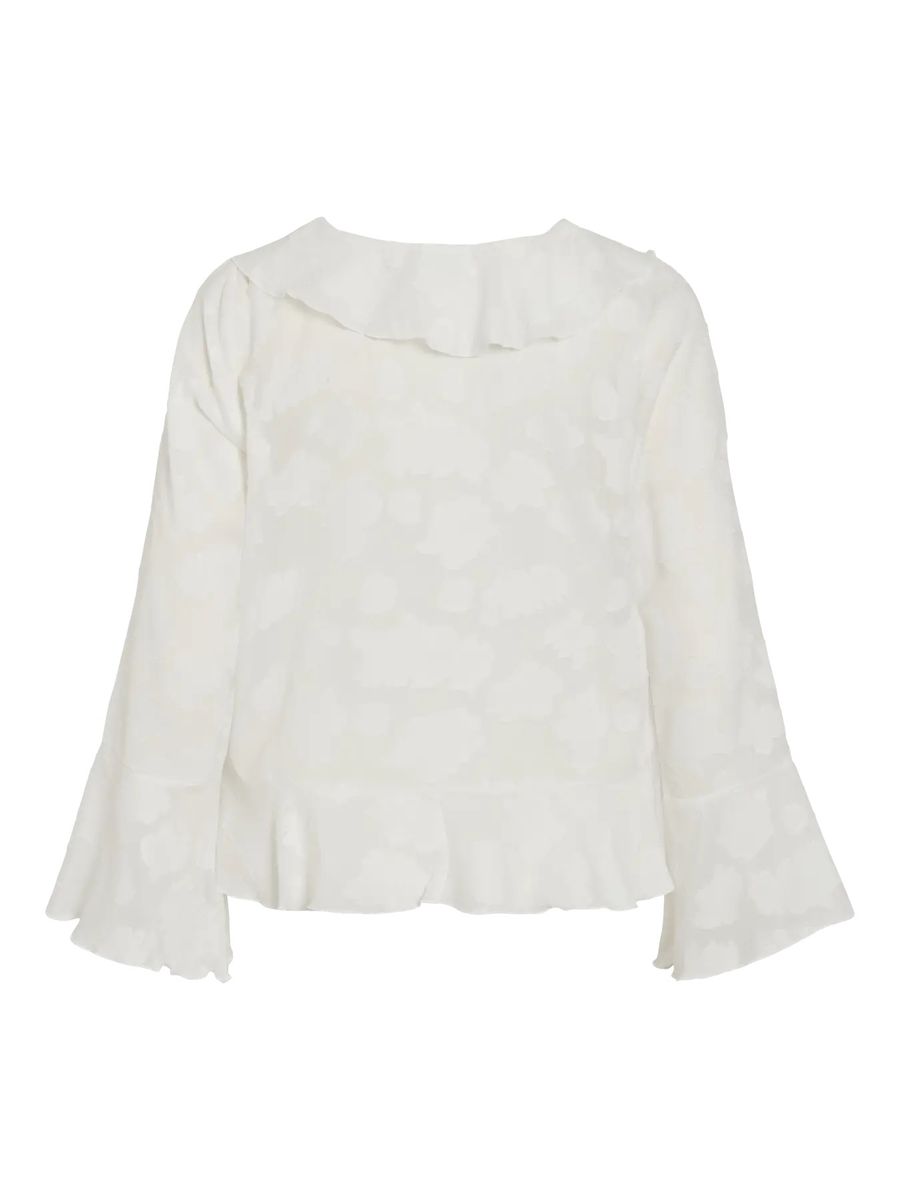 ESURA BLUSE M/VOLANGER - OFFWHITE