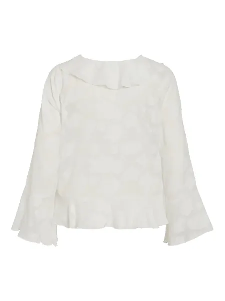 Hovedbilde ESURA BLUSE M/VOLANGER - OFFWHITE