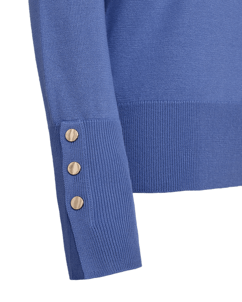 Hovedbilde KATIE POLOGENSER M/KNAPPEDEKOR - KONGEBLÅ MELERT