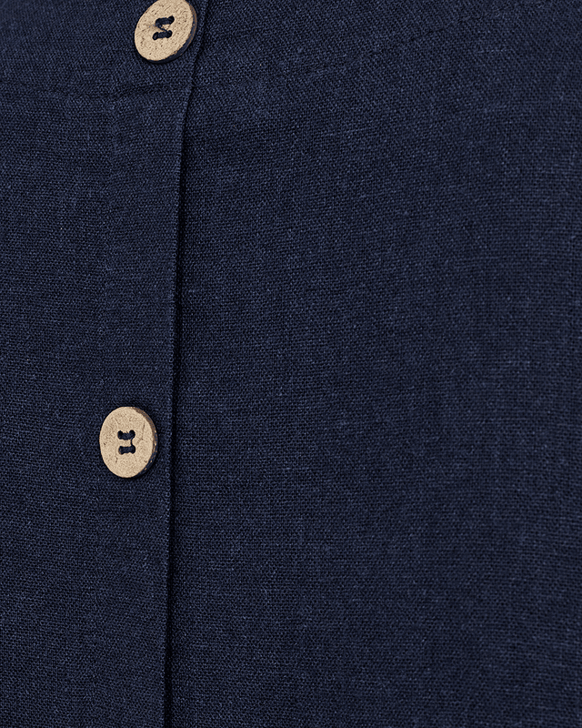 LAVA KJOLE U/ERM M/KNAPPER BAK - NAVY