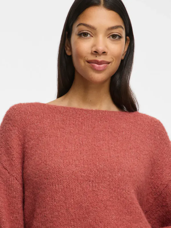 MARLEY KNIT PULLOVER - RUST