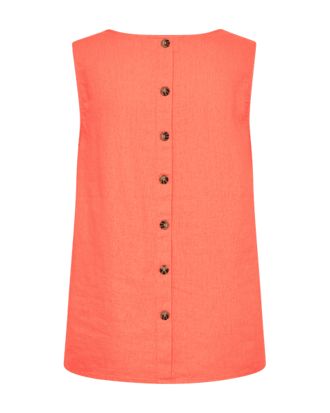 Hovedbilde LAVA LIN/VISCOSE TOPP M/KNAPPER BAK - ORANGE 
