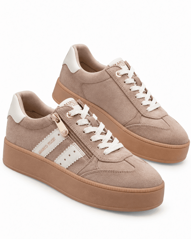 SNEAKERS COMBI - TAUPE