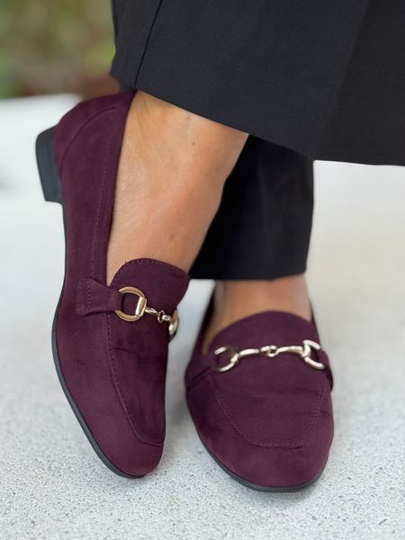 Hovedbilde MOKASIN M/GULL LENKE - PLOMME