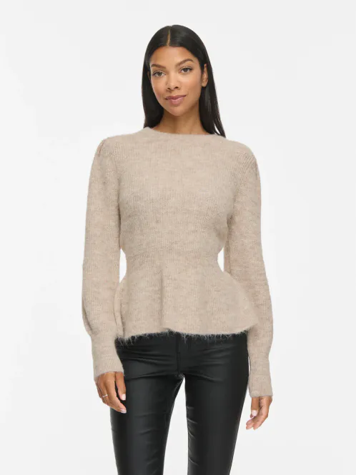 Hovedbilde GRACIE PEPLUM GENSER - SAND MELERT