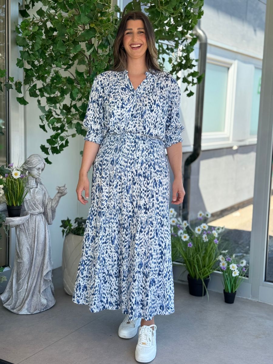 DAISY BLUSE - NAYY / HVIT